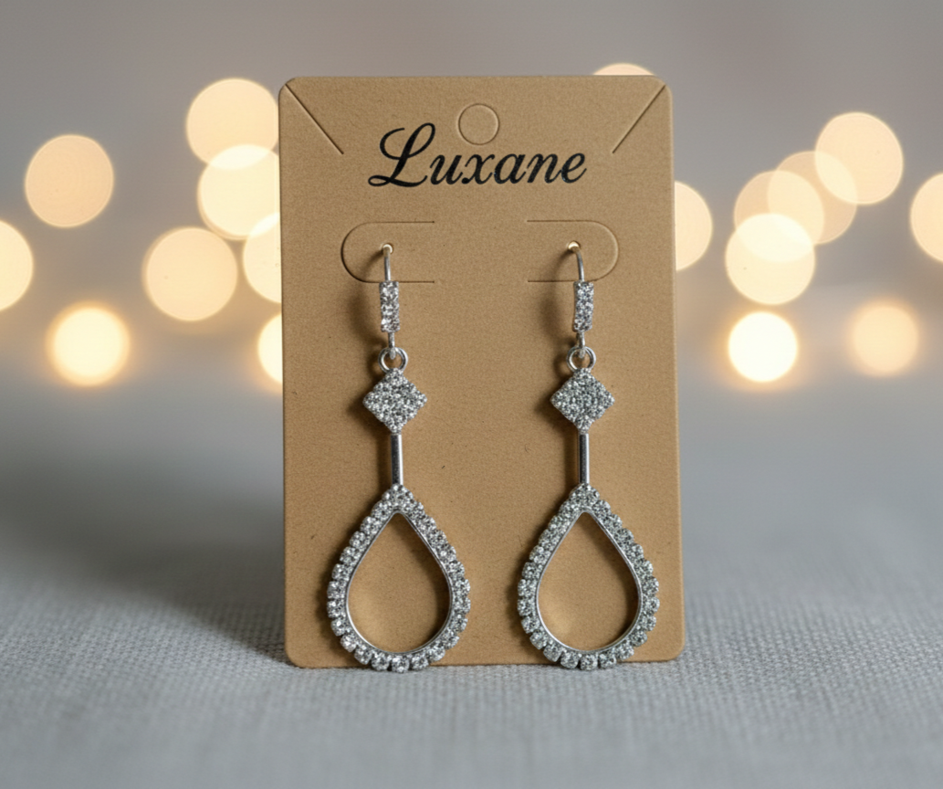 Celestial Teardrop Crystal Earrings