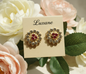 Rani Ruby Floral Stud Earrings