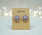 Lavender Bloom Crystal Stud Earrings