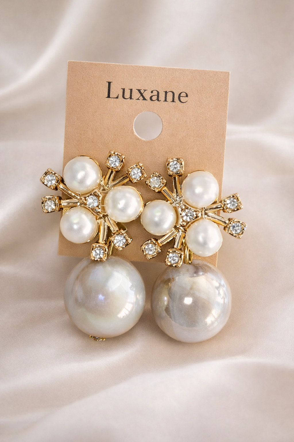 Royal Pearl Bloom Statement Earrings