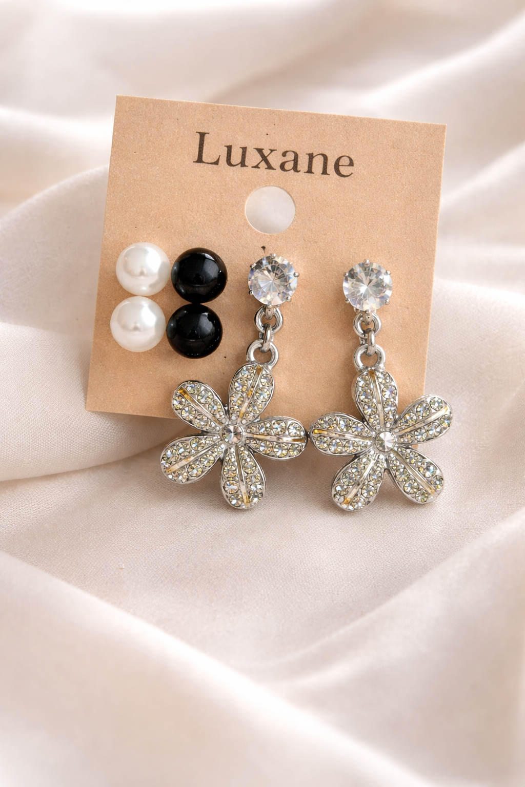 Sparkle Bloom 3-in-1 Earring Combo Set
