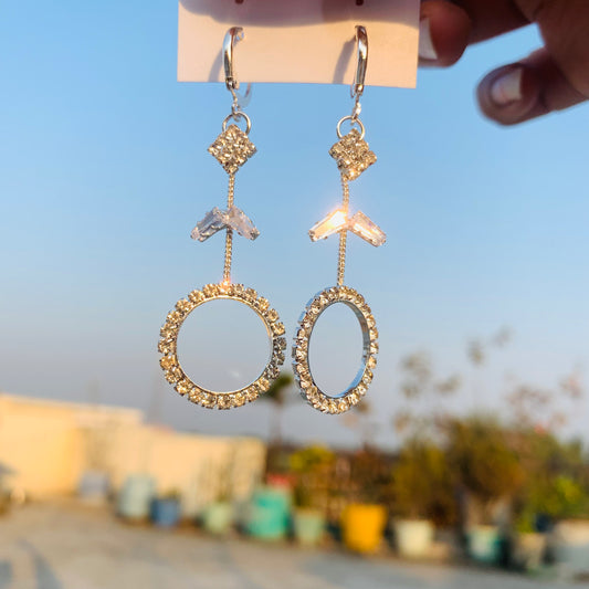 Crystal Halo Drop Earrings